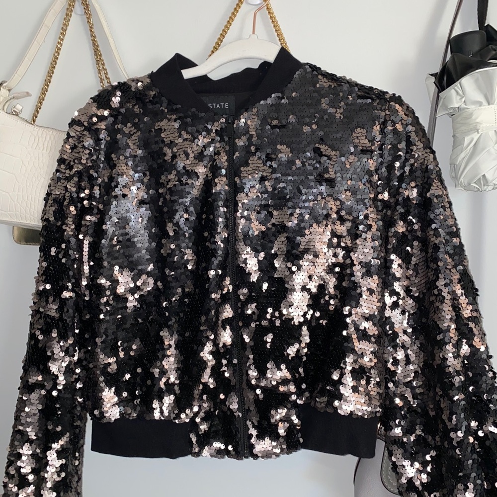 1. state sequins jacket